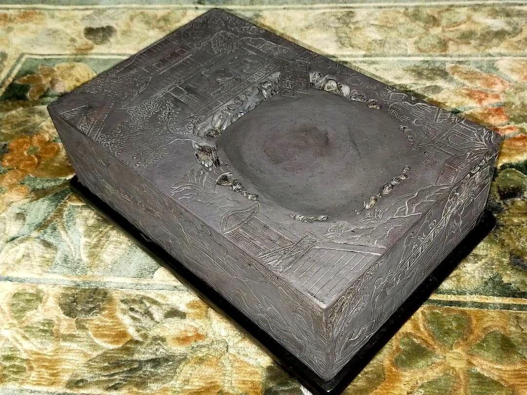 ♥特大　中国　蘭亭硯　9.2ｋｇ　硯　骨董品