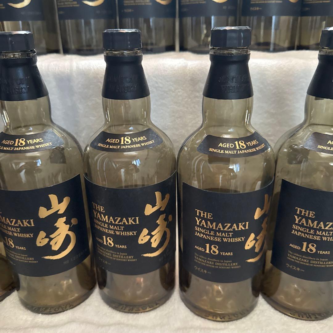 山崎 18年 シングルモルトウイスキー 未洗浄空瓶19本セット