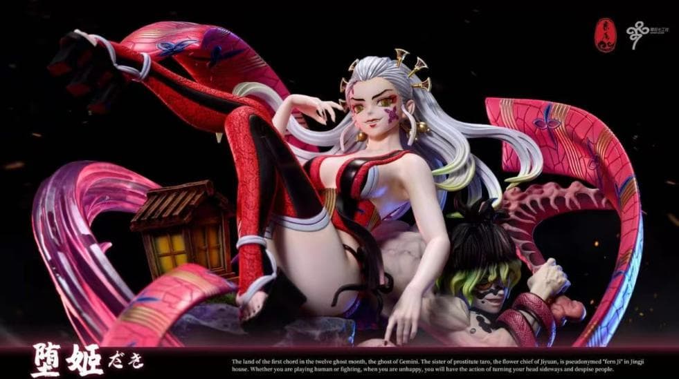 ☆妓夫太郎 & 堕姫 セット フィギュア ガレージキット スタチュー 鬼滅の刃