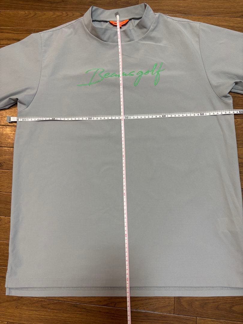 ビームスゴルフライトグレー モックネックゴルフシャツ