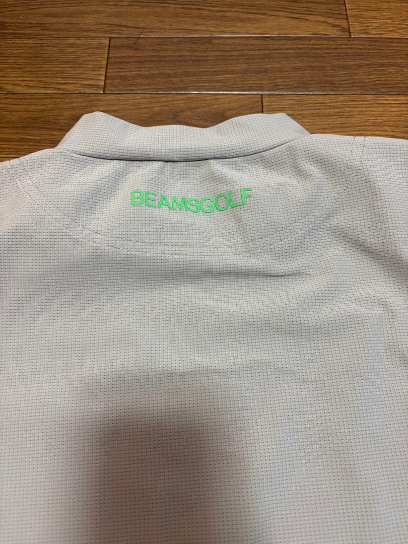 ビームスゴルフライトグレー モックネックゴルフシャツ