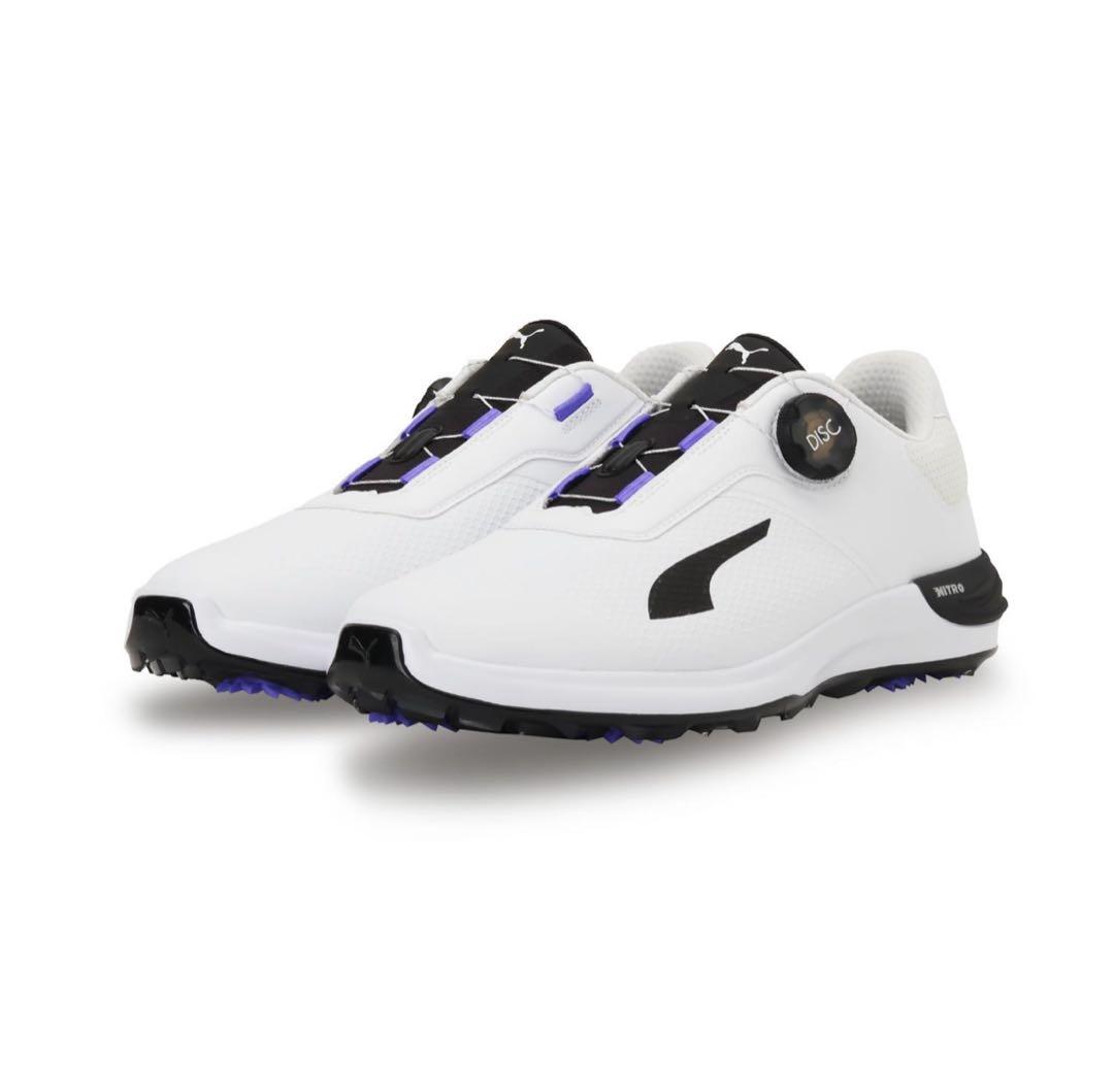 Puma DISC ゴルフシューズ ホワイト/ブラック/パープル