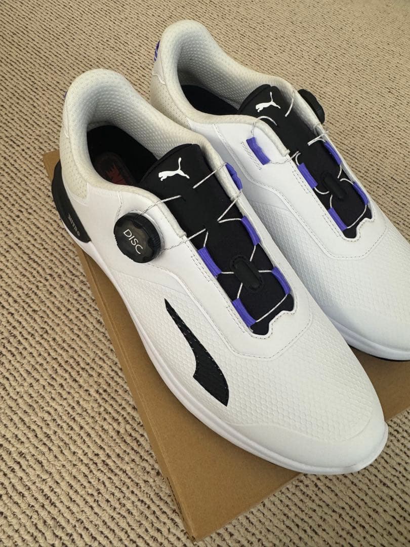 Puma DISC ゴルフシューズ ホワイト/ブラック/パープル