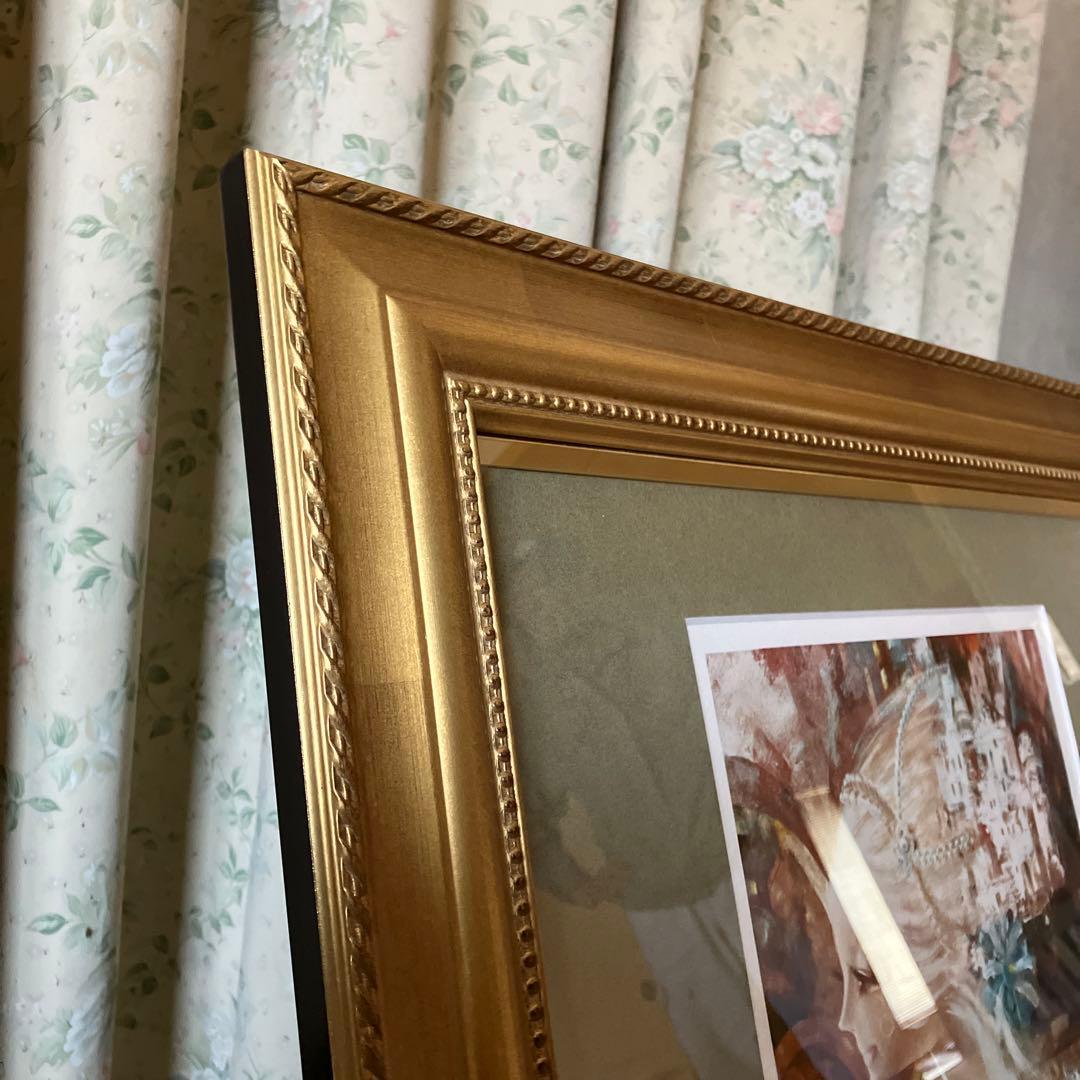 鶴岡義雄　マドモアゼル　リトグラフ　絵画