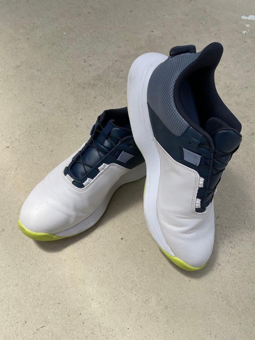 FootJoy プロライトボア　25.5 ホワイト/ネイビー ゴルフシューズ