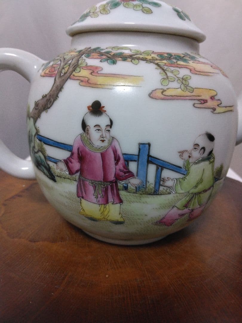 中国美術琺瑯彩水注