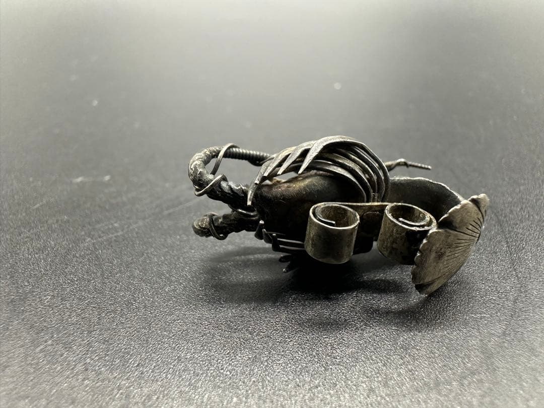 金工美術　純銀製　伊勢海老　エビ　古美術骨董