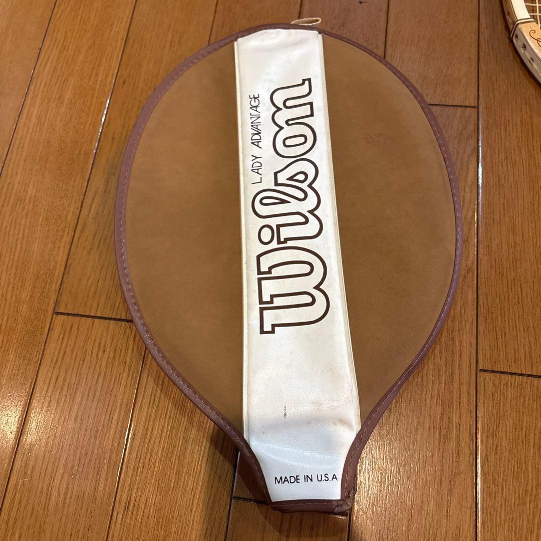 希少 木製 Wilson テニスラケット ケース付き