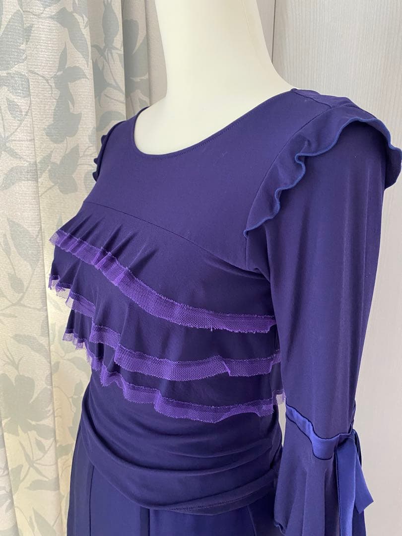 チャコット　パープルフリル付きセパレートドレス