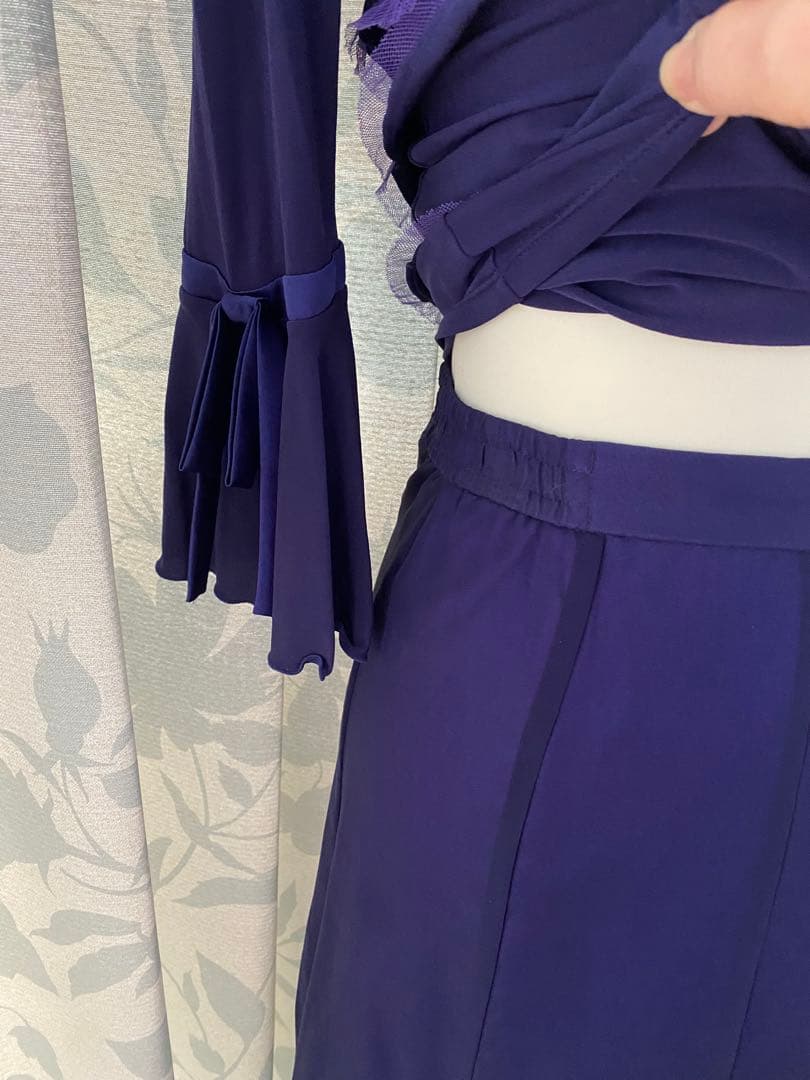 チャコット　パープルフリル付きセパレートドレス