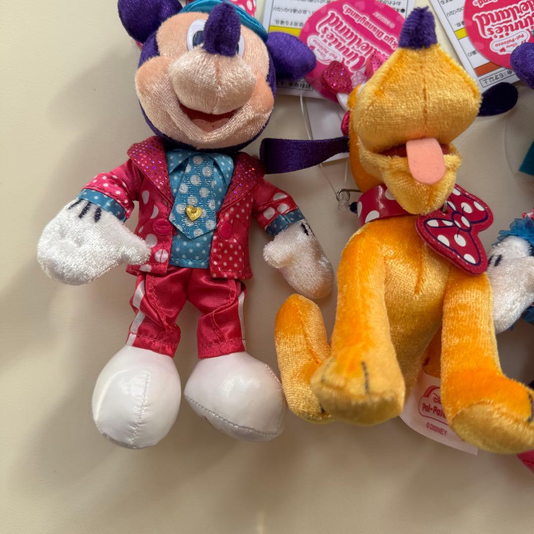 ミッキー ミニー プルート 3個セット ぬいぐるみバッジ パルパルーザ