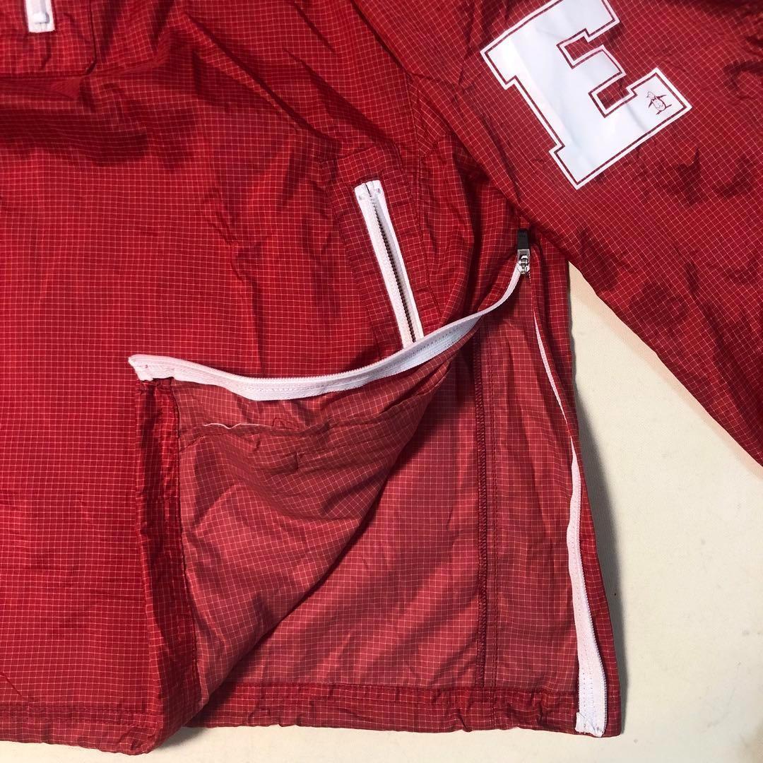 未使用 マンシングウェア◆アノラック ハーフジップ パーカー◆レッド Mサイズ