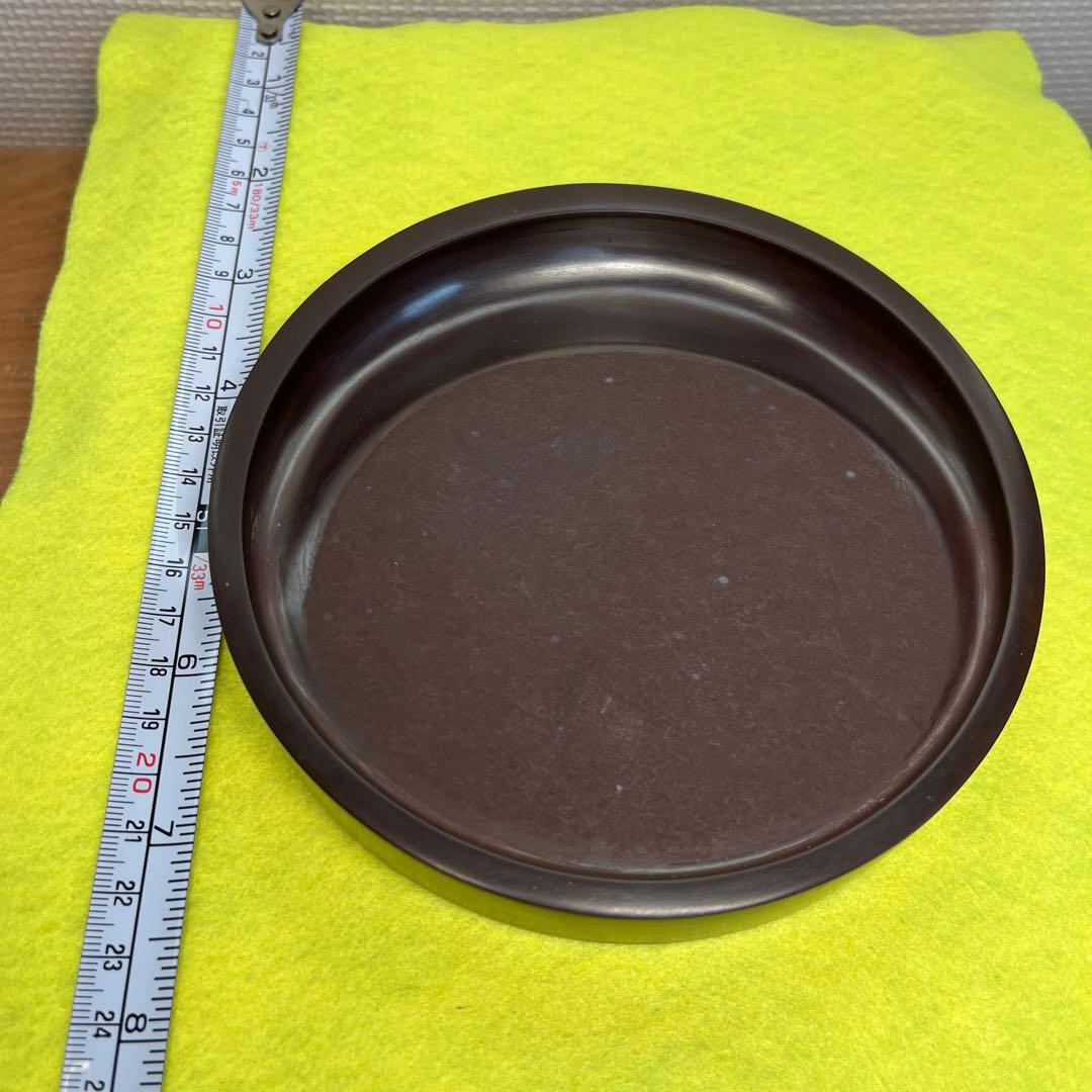 ⭕️赤間硯　希少　日月研　径147m m 泉光堂　美品　女性好み