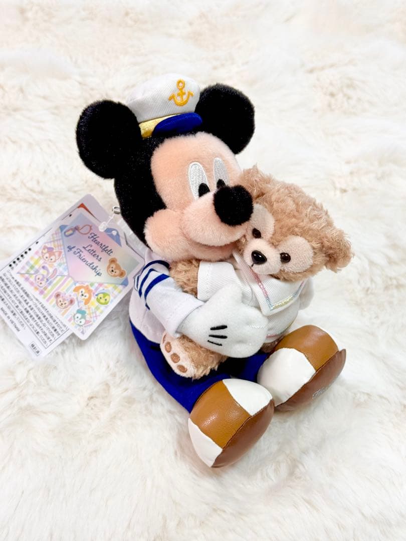 ディズニー　ダッフィー　ミッキーマウス 　ぬいぐるみバッジ　ぬいば