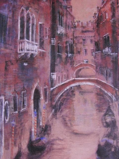 飯田史朗、【黎明ベニス】、希少な額装用画集より、新品額装付、状態良好