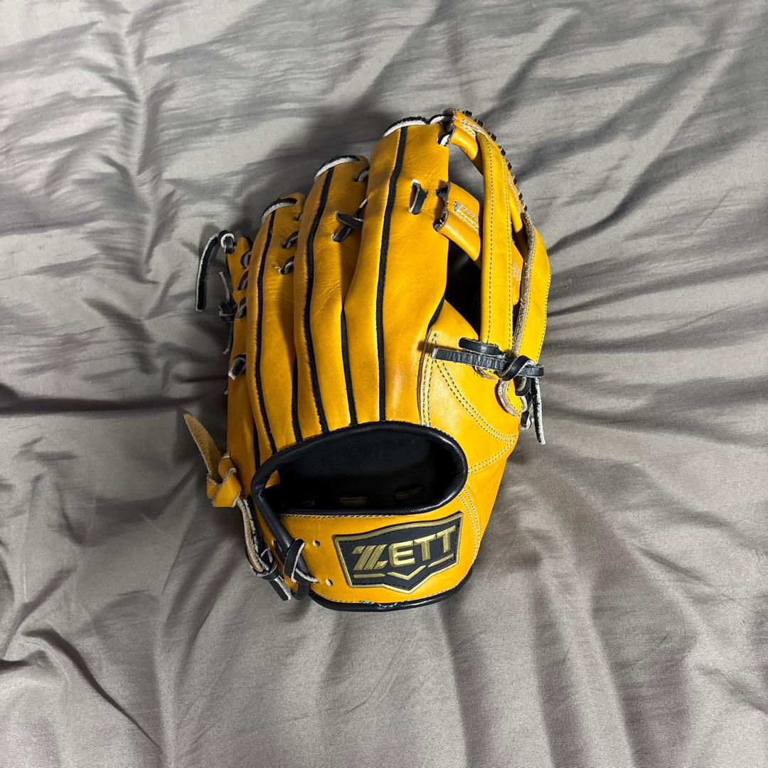 ZETT 硬式グローブ イエロー