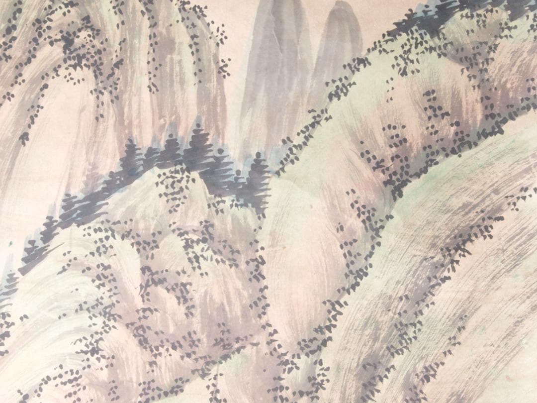 骨董市仕入れ品 周荃作　肉筆掛け軸　激安骨董品 AK1010A10-3