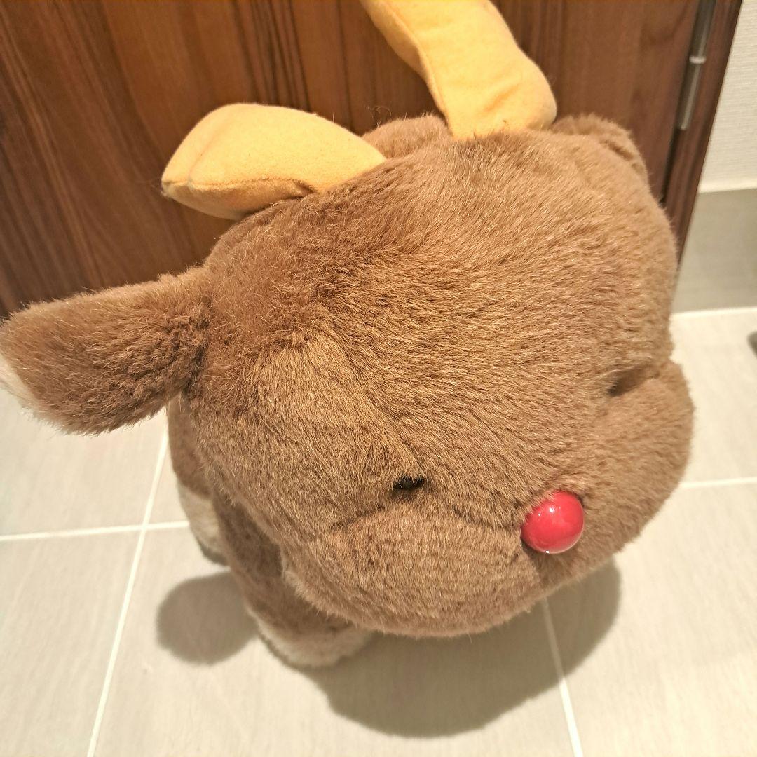 昭和レトロかわいいトナカイ　ぬいぐるみ 赤い鼻と黄色い角　ビッグサイズ