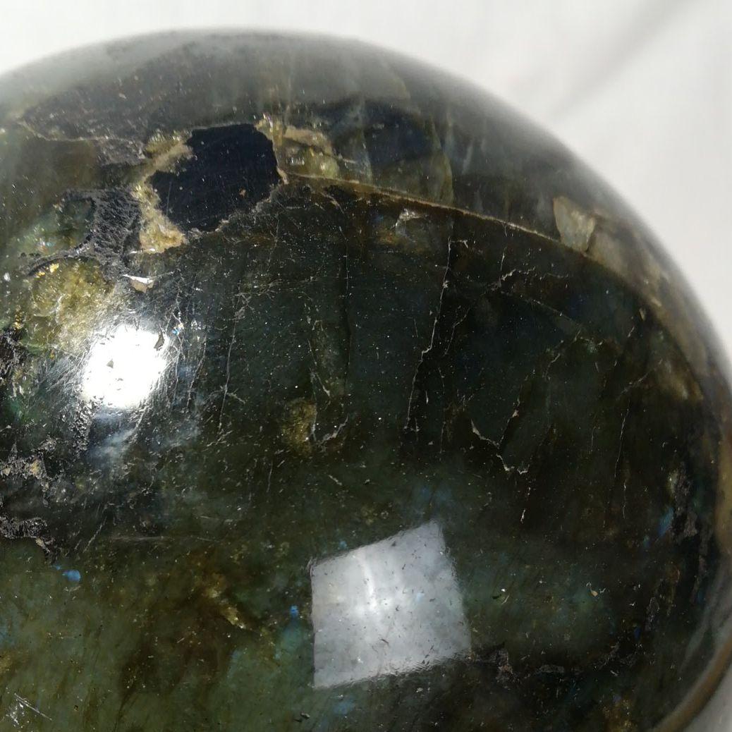 黒水晶　水晶玉　天然石　12cm　2.3kg　鑑賞石　パワーストーン