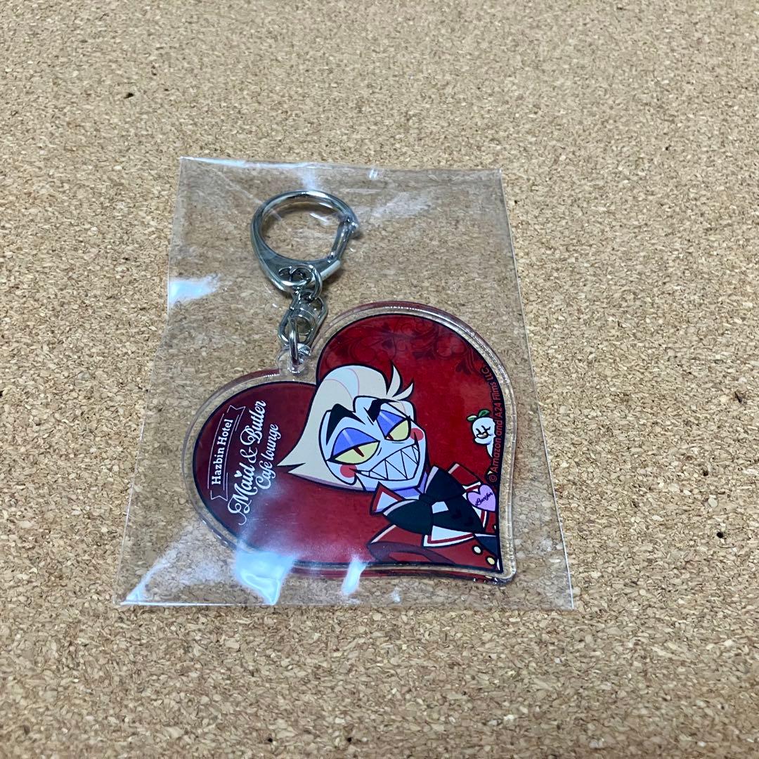 ハズビンホテルへようこそ ルシファー スクエア缶ケース アクリルキーホルダー