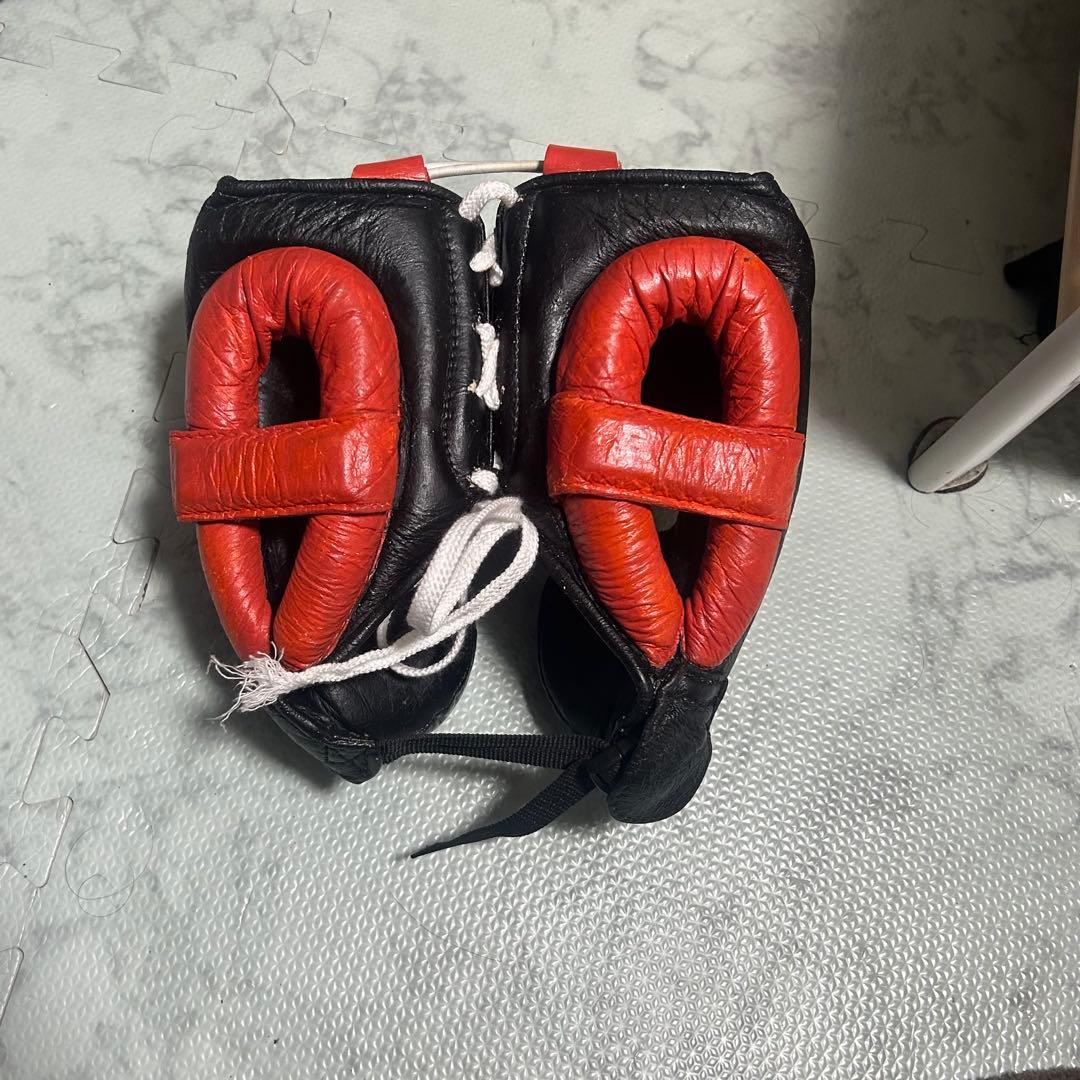 Winning ボクシング ヘッドギア 黒/赤 Mサイズ