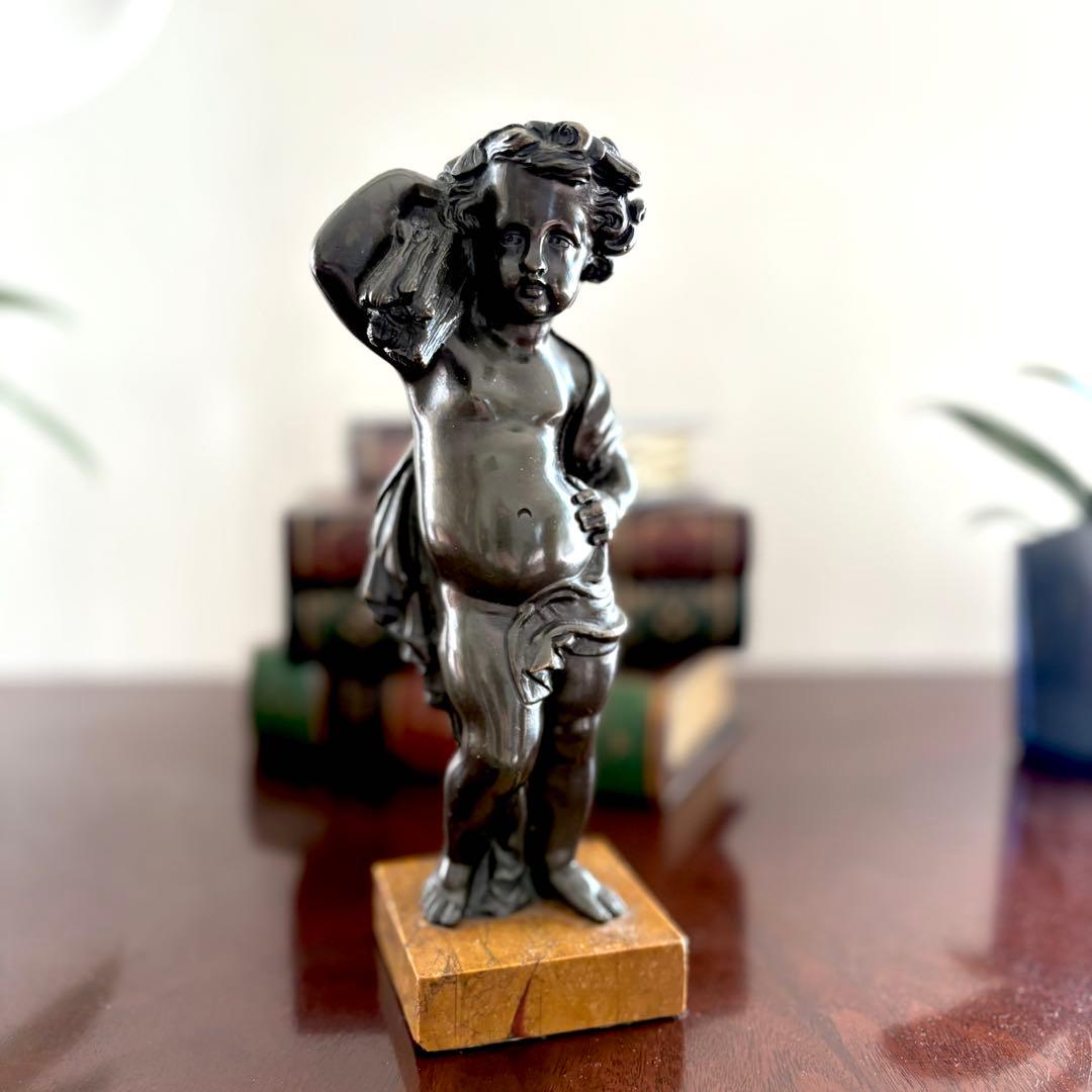 ブロンズ像 少年 約22センチ インテリア 置物