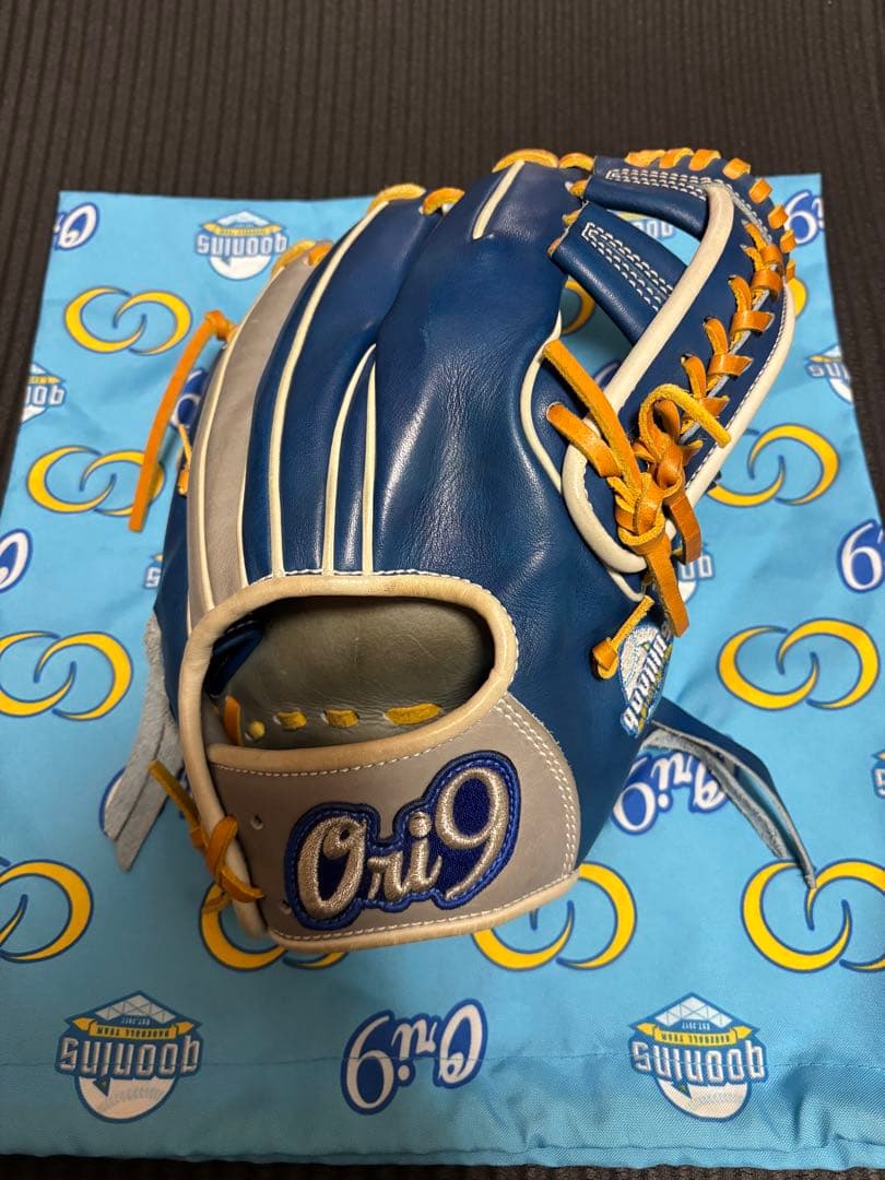 MIRAMARA Ori9グローブ 青/オレンジ 収納袋付き