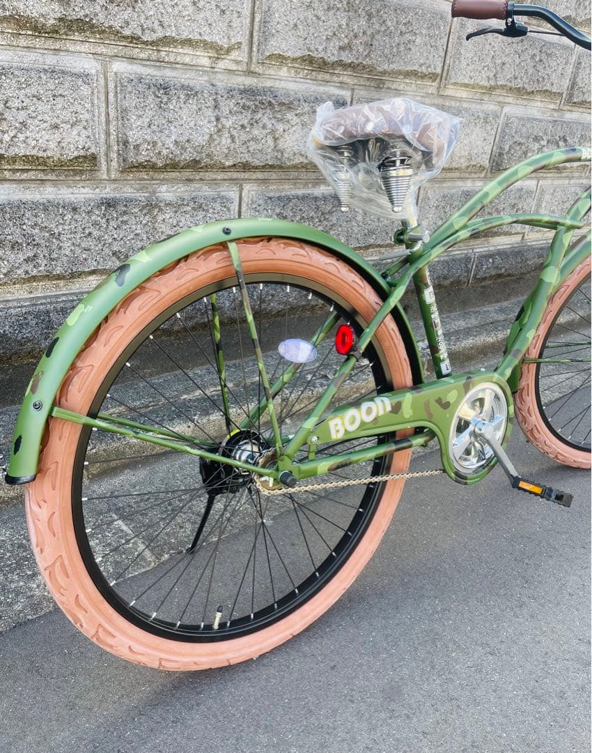 【新車】 ビーチクルーザー BOON 迷彩 26インチ 大阪