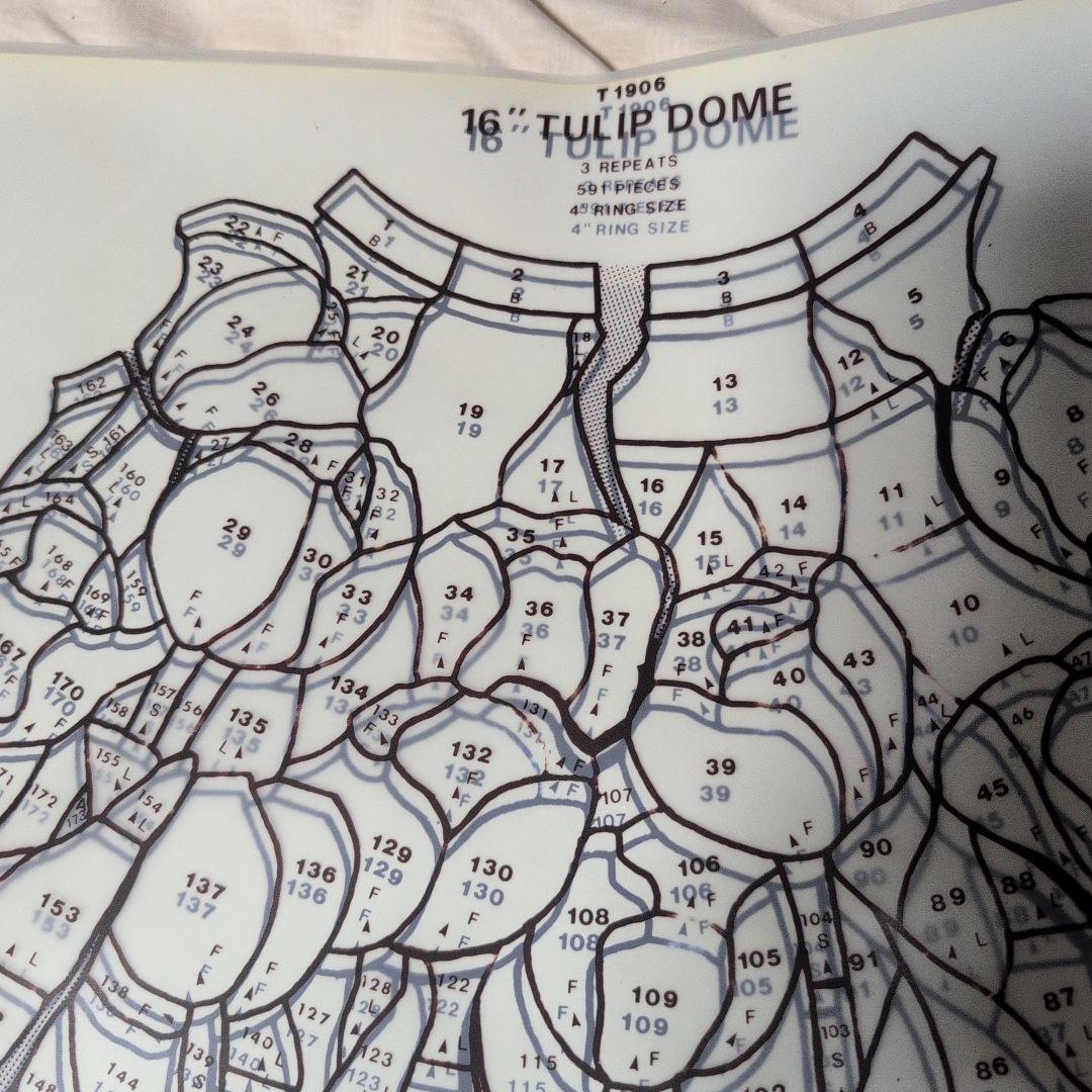 ODYSSEY 16インチ　TULIP　DOME　ステンド・グラス作成用モールド