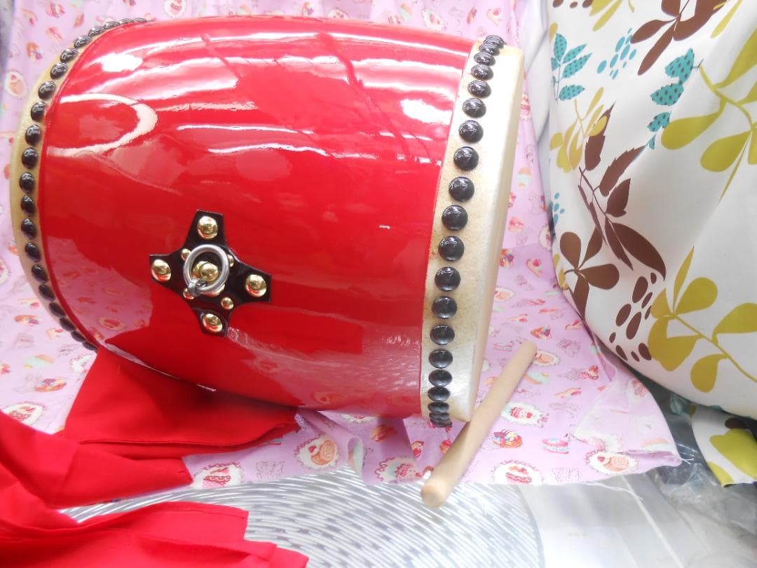 新品未使用(送料無料)21.500円　大太鼓30cm サージ/モス布　撥付き