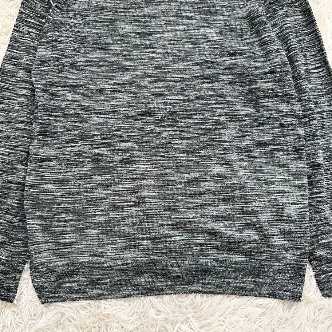 マークアンドロナ スカル柄 薄手ニット グレー 霜降り XL ゴルフウェア