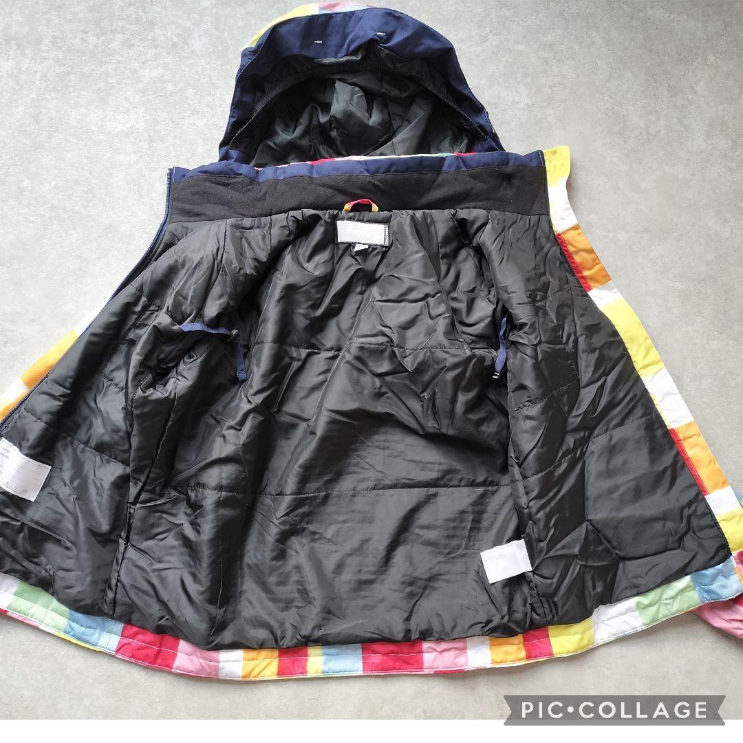 美品☆Phenixスキーウェア女の子150 140 上下 パステルブロック×水色