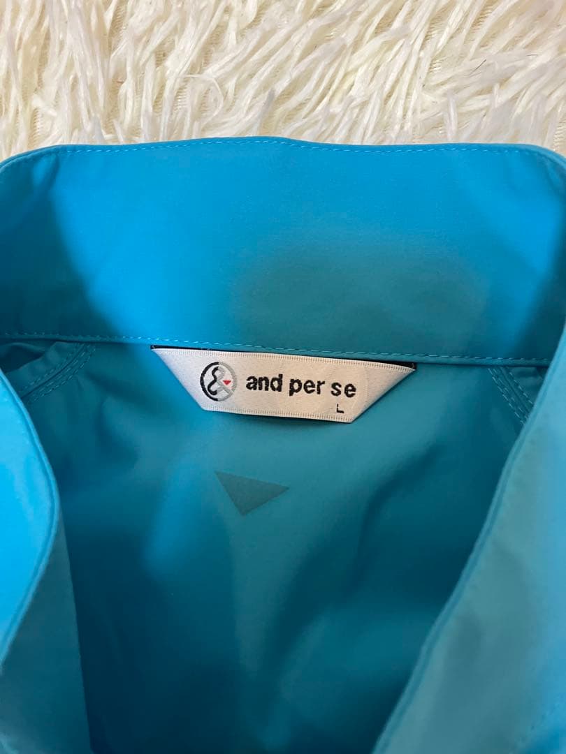 and per se 青 ジャケット L 上下セット