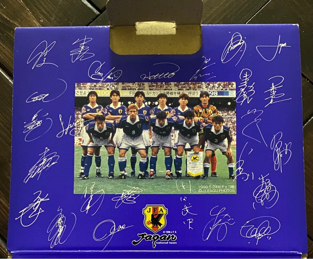 1998年・平成10年サッカー日本代表初出場記念デザイン缶・空缶