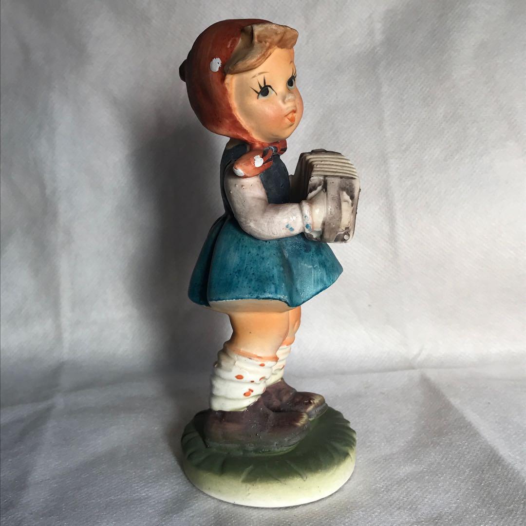 絶版★美品★ゲーベル★フンメル人形★アコーディオンを弾く少女★ビンテージ★送料無