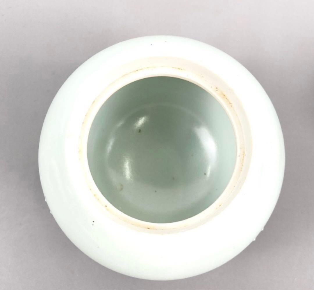 深見陶治　影青香炉　共箱