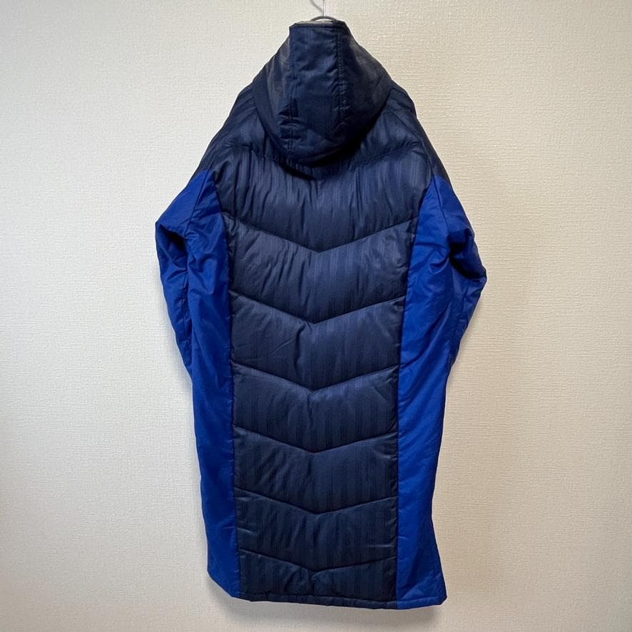 【良品】 adidas ３ストライプス ワンポイントロゴ ダウン ベンチコート