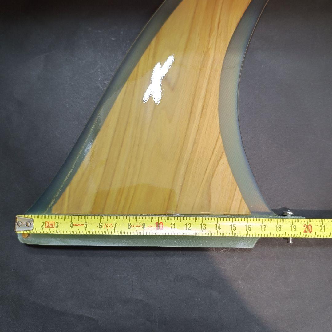 10インチ センターフィン　ウッドコア　シングルフィン　ロングボード　フィン