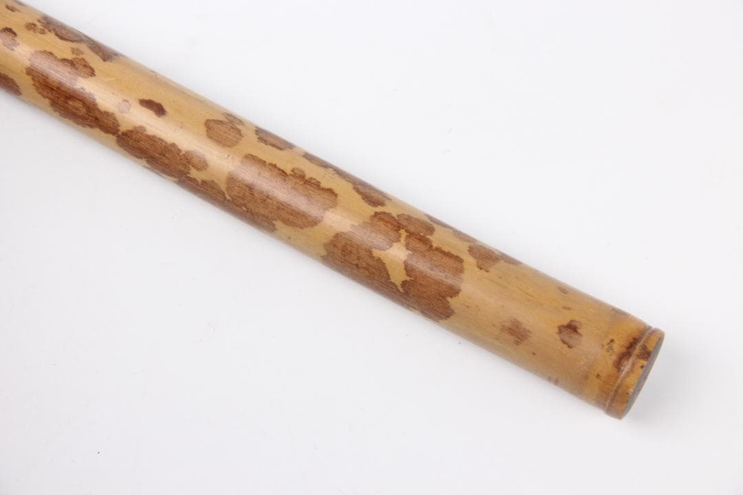 時代 斑紋竹 高級材料 香筒　全長40㎝ EM19-12
