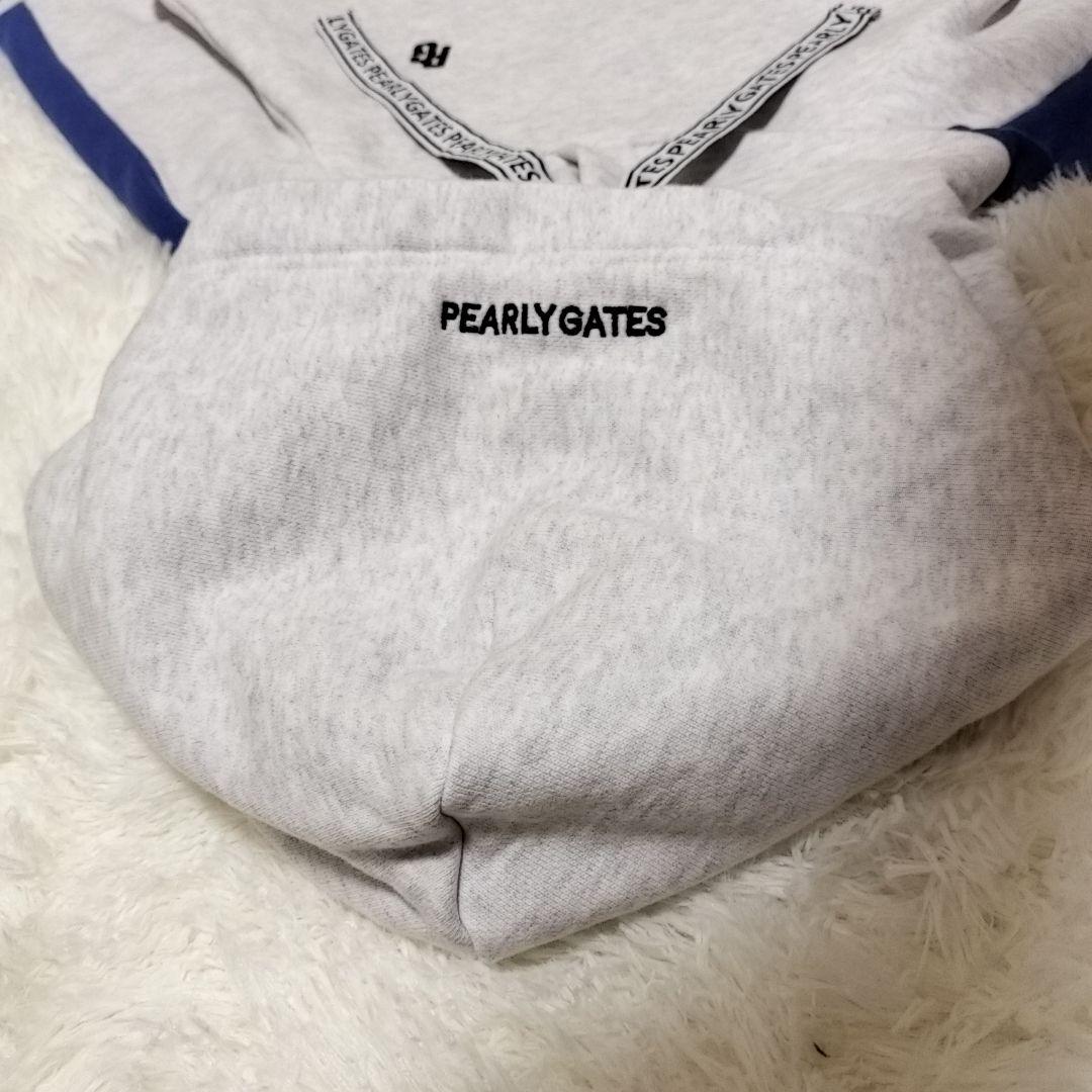 PEARLY GATES パーリーゲイツ 袖ロゴプルオーバーパーカー バイカラー