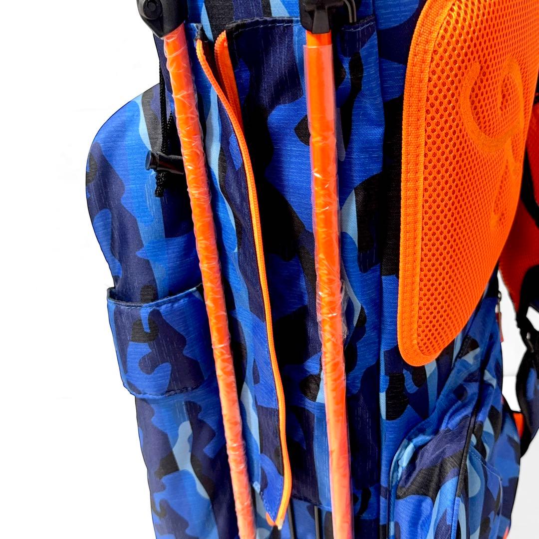 【美品】Riviera キャディバッグ ネイビー/オレンジ 迷彩