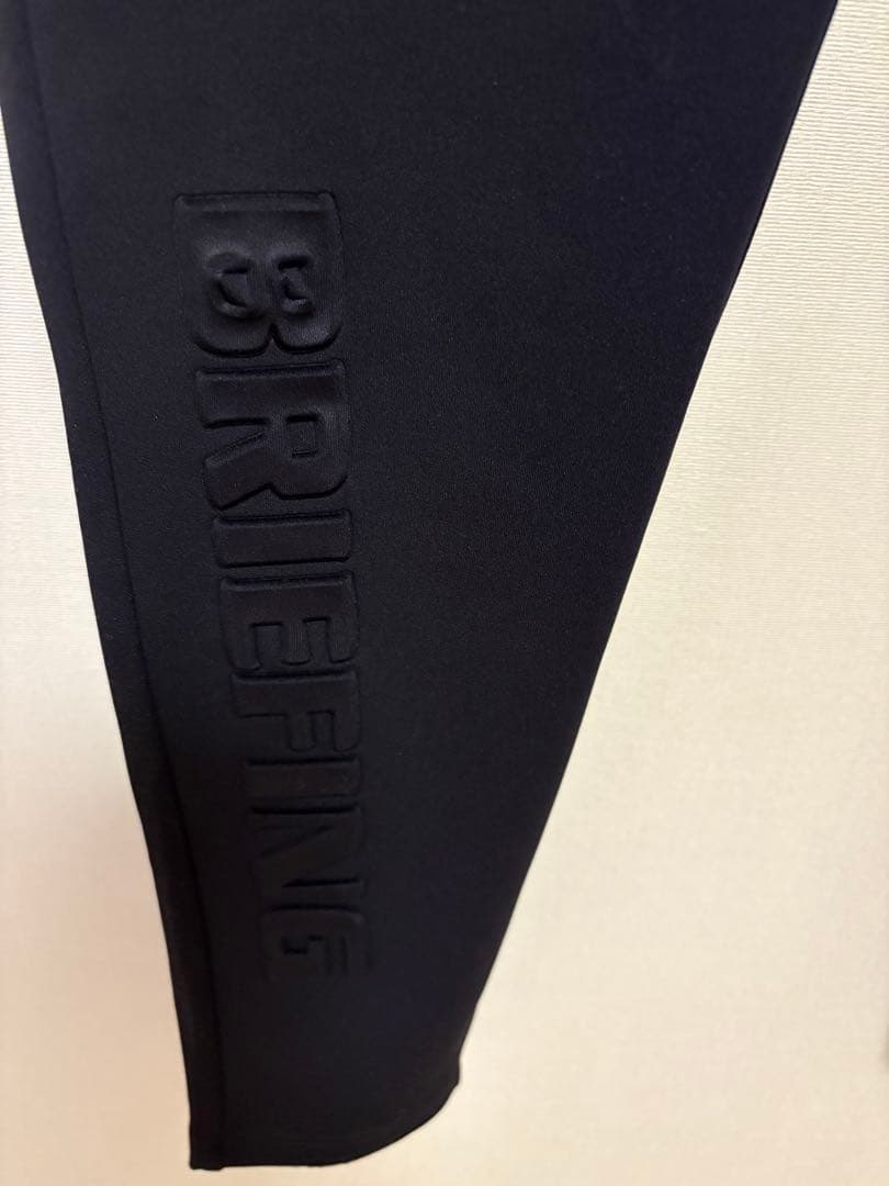 BRIEFING ブラック スリムフィットパンツ