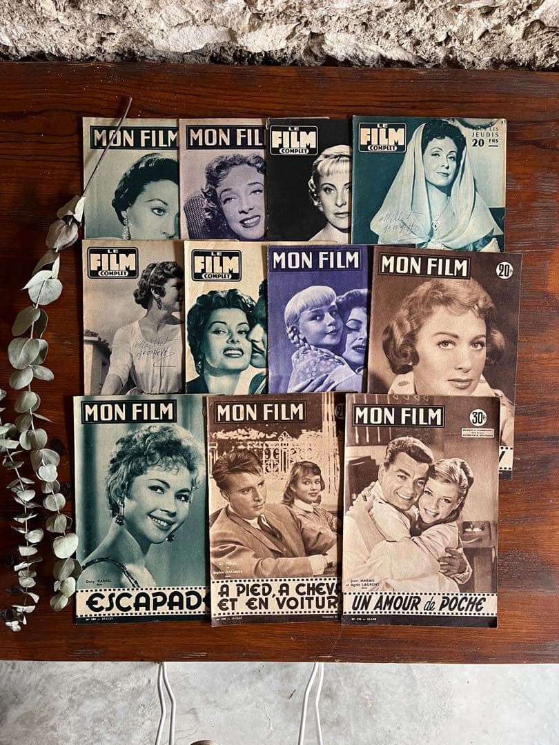 ◆フランスビンテージB希少映画シネマ雑誌monfilm紙ものスター俳優女優パンフ