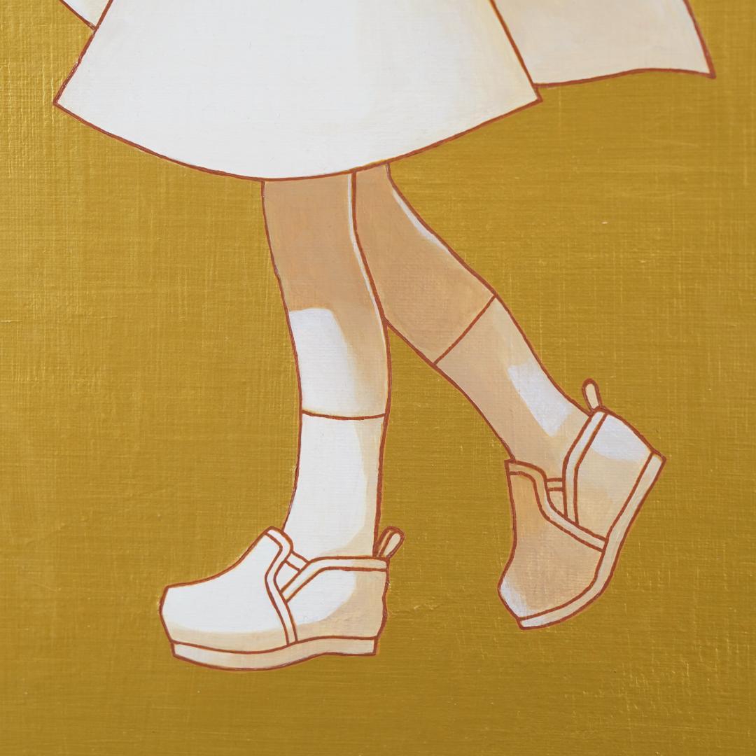 タカハシマホ アクリル・金泥「おかえり」10号 2019年 証明書