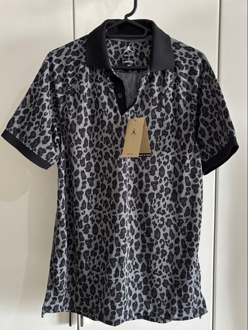 【新品】NIKE Jordan Golf DRI-FIT ヒョウ柄ポロシャツ S