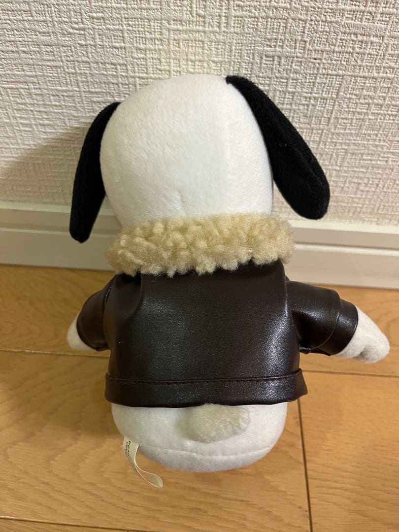 【レア物】スヌーピー レザージャケット ぬいぐるみ　フライングエース