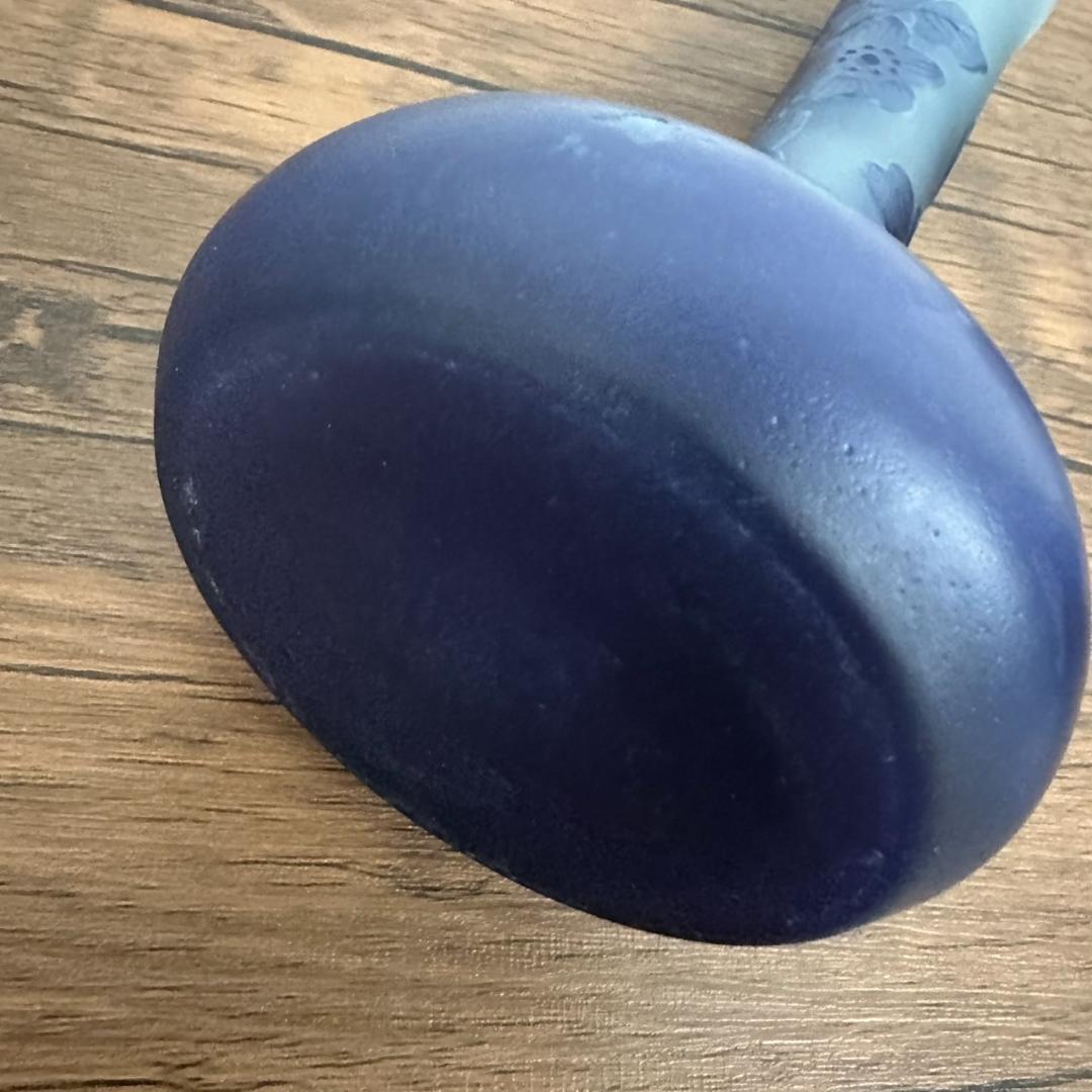 エミールガレ かわいいサイズ 一輪挿し　花瓶　カメオ彫り　被せガラス