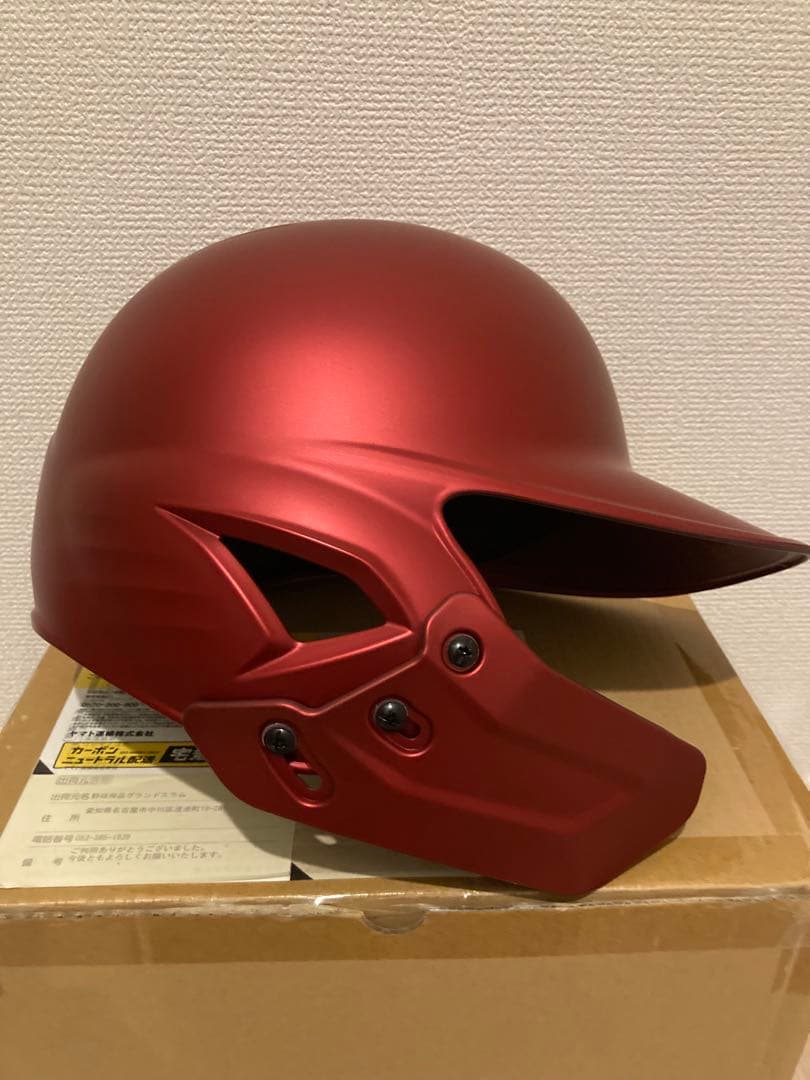 ゼット 軟式ヘルメット 左打者 ガンメタレッド