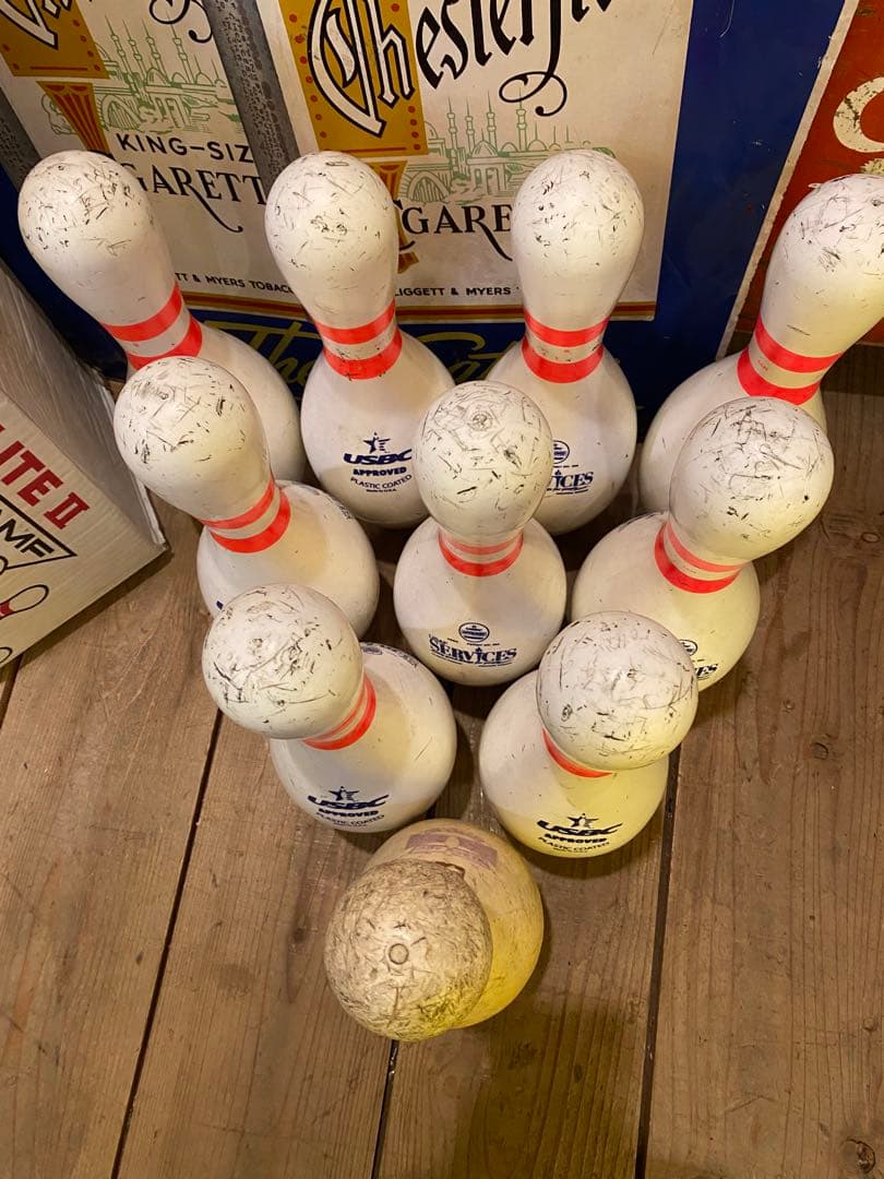 ボーリング ピン 10本　レトロ　アメリカンビンテージ　made in USA