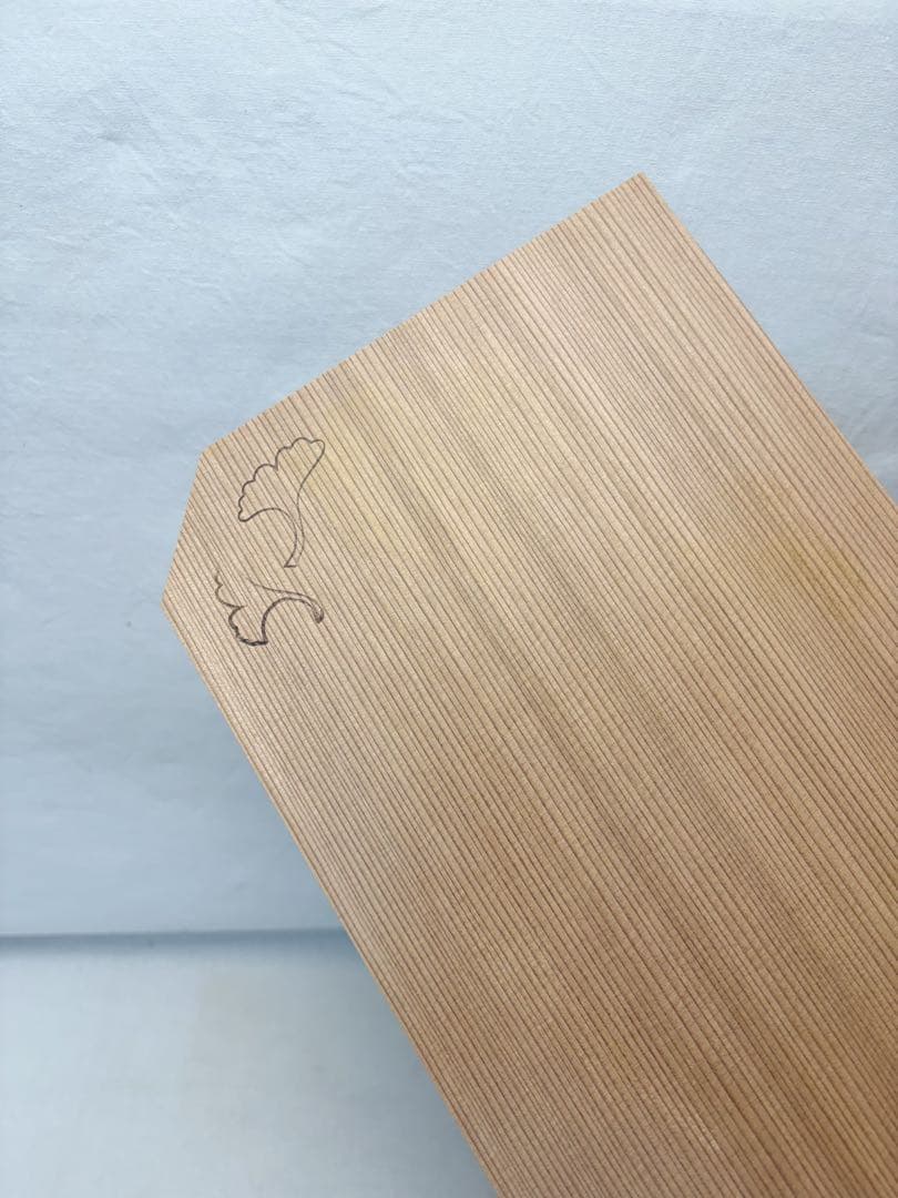 未使用 茶道具 杉 隅切 銀杏 銘々皿 五客揃 四足付 菓子器 菓子皿